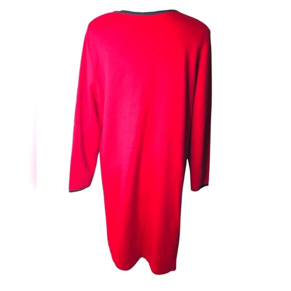 Vintage 90's Sunshine & Starshine Chic Red and Black Buttoned Dress- Sz M - Picture 3 of 6